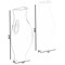Tall Narrow Vase, Sleek Split Vase, Modern Floor Vase, Decorative Gift, Vase for Interior Design, 24.5 Inch Vase for Wedding Dinner Table Party Living Room Office Bedroom
